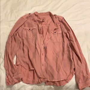 Pink button down